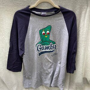 Vintage Gumby Smithsonian Museum Baseball Style T Shirt Size M